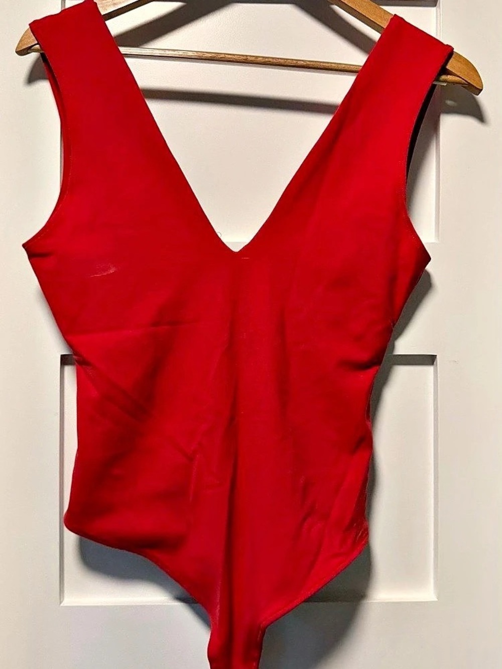 Free People Keep it Sleek Bodysuit - Red